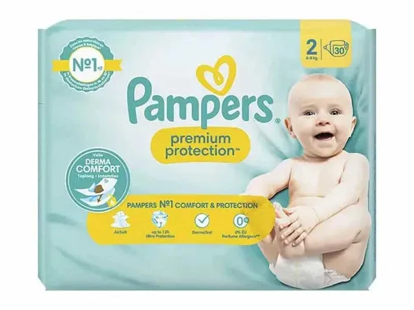 PAMPERS -  Premium Protection - Taille 2 ( 4 à 8 kg) - 30 Couches