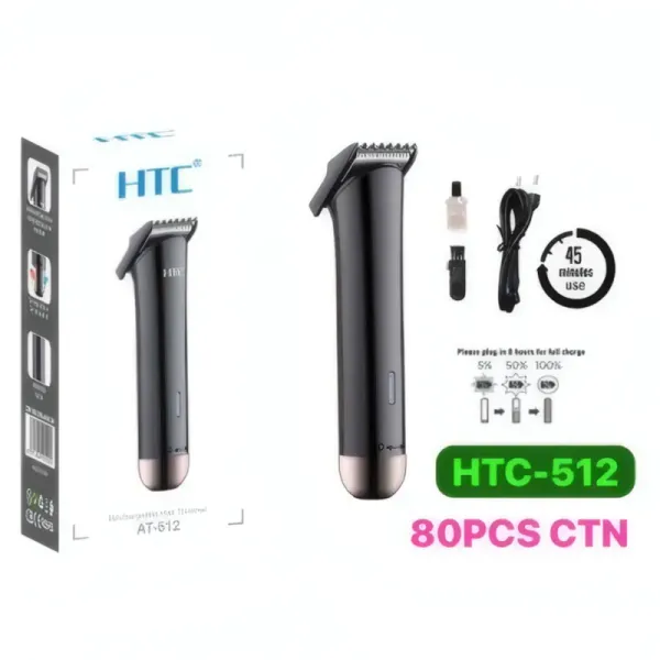 Tondeuse Sans Fil Rechargeable HTC AT-512 - Noir
