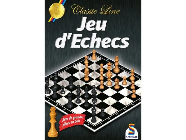 Échecs Classique Pièces Inclus Plateau Bois Jeu de Société Stratégie Original Édition