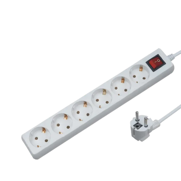 Multiprise 6 Prises avec Câble 1.5mm² (16A) - WADFOW
