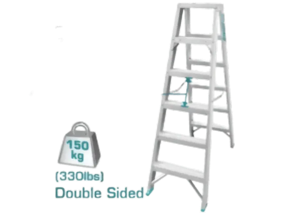 Escabeau Double en Aluminium (2×6 Marches)