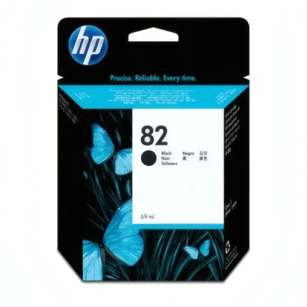 Cartouche d'Encre HP 82 Noir - 69ml pour Imprimantes DesignJet