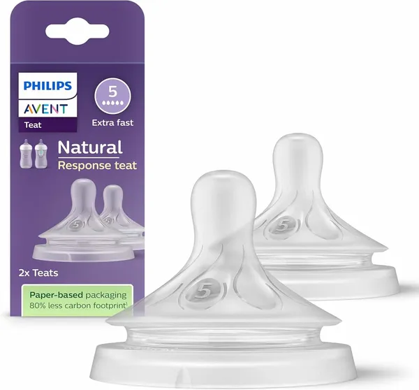 PHILIPS AVENT – Tétines Débit 5 Bébé 6M+ Sans BPA (x2)