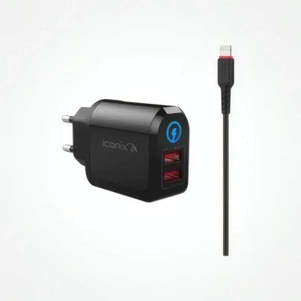 Chargeur Mural ICONIX IC-HC1025 pour iPhone avec Technologie de Charge Rapide