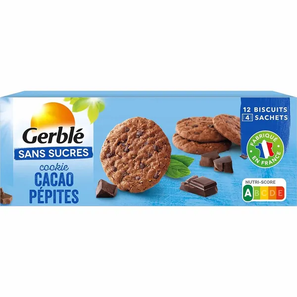 GERBLE - Cookie Cacao Pépites Sans Sucres