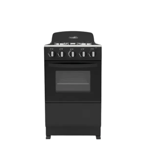 Cuisinière à gaz Decakila 4 feux avec four Noir