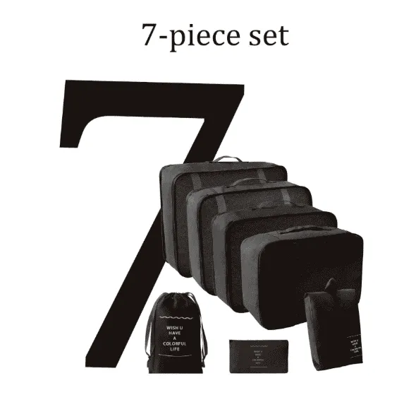Lot de 7 pièces organisateur de voyage multifonction pour cosmétiques
