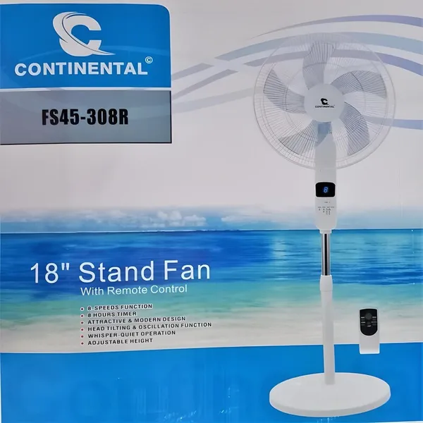 Ventilateur Continental Sur Pied Avec Commande FS45308R