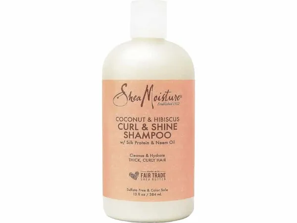 SHEA MOISTURE - Shampoing Curl & Shine à la noix de coco et à l'hibiscus - 384 ml