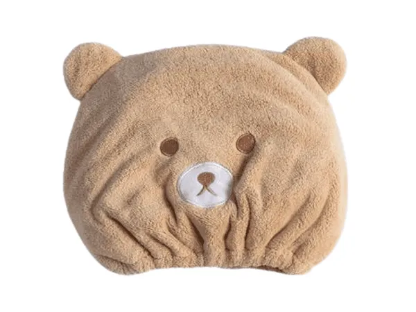 Bonnet Séchage Cheveux - Enfant en Molleton de Corail