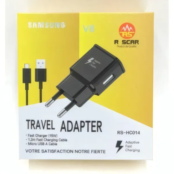 Chargeur Adaptatif R SCAR V8 avec Câble Micro USB