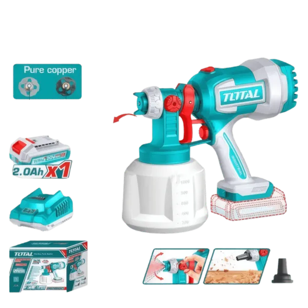 Pistolet à Peinture Li-ion 20V - TOTAL (TSGLI20042)