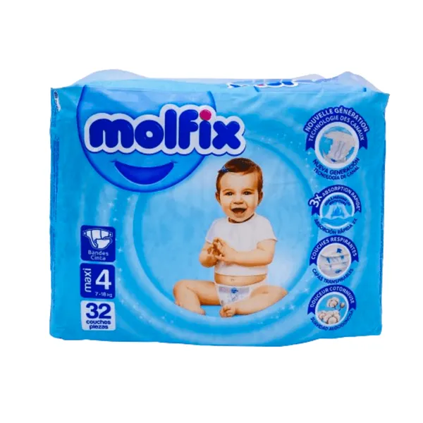 Couches bébé Molfix 8 à 18 kg x32