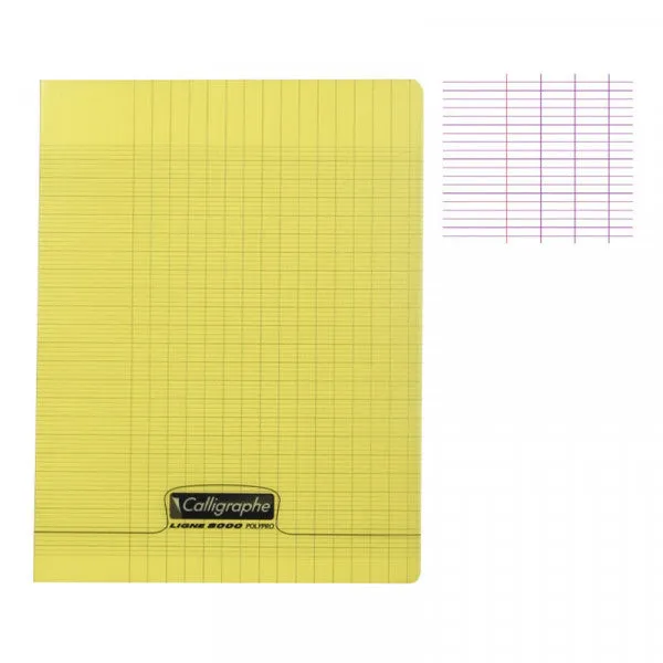 Calligraphe petit cahier 48 pages jaune