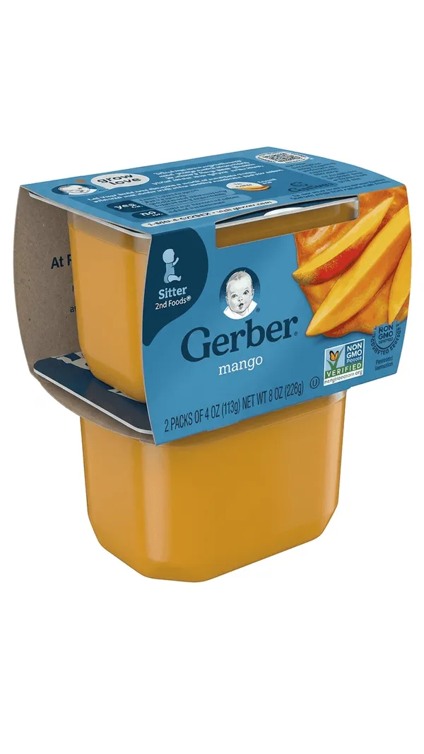 Gerber – Purée de Mangue pour Bébé – Pack de 2 Pots - 226 g