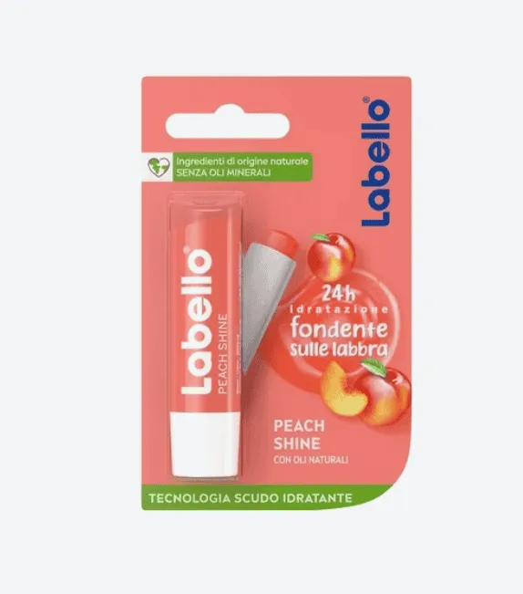 LABELLO - Baume à lèvres hydratant coloré au goût de pêche sucrée - 4,8g