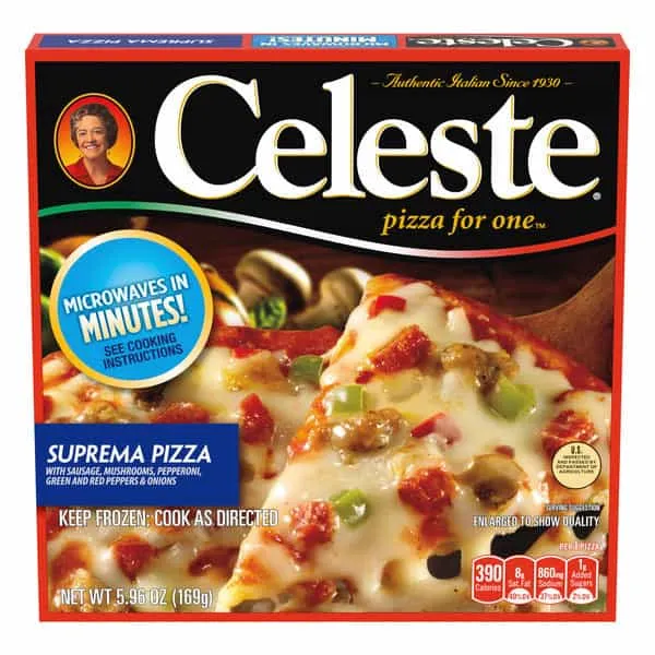 Celeste – Pizza Suprema Individuelle Surgelée Micro-ondes