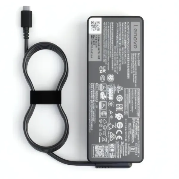 Chargeur Lenovo 65W Type-C 20V pour Ordinateurs Portables