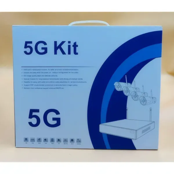 Kit de Caméras de Surveillance NVR 4CH Sans Fil 5G - Vidéosurveillance Intelligente