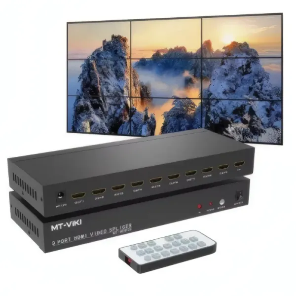 Contrôleur Mural Vidéo HDMI 3x3 1080P avec Télécommande IR