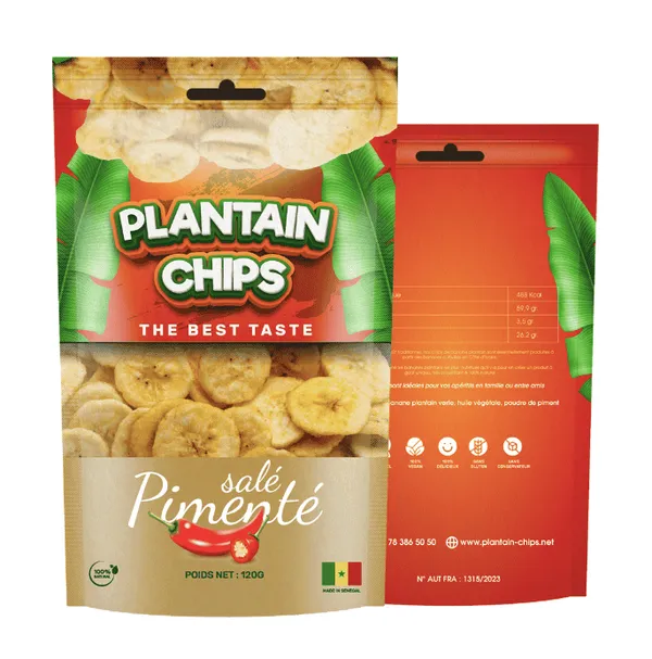 PLANTAIN CHIPS - Chips de bananes Plantain Salé Pimenté - 120g