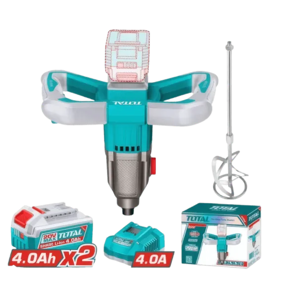 Mélangeur de Chantier sans fil TOTAL 20V - 4.0Ah - TMXLI20162