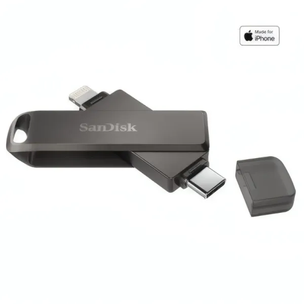 Clé USB SanDisk iXpand Flash Drive Luxe 64Go - Double Connectique USB-C / Lightning