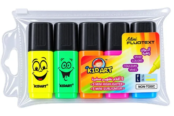Mini surligneurs fluo Kidart AS x4