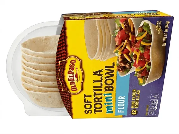 Old El Paso – Petites Tortillas en Forme de Bateau – 12 Pièces - 144 g