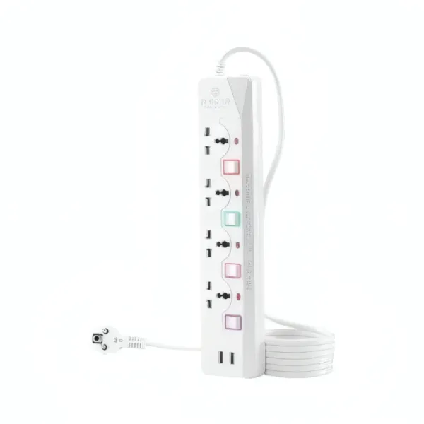 Multiprise Électrique 4 Prises avec 2 Ports USB - R SCAR RS-224U (10M)