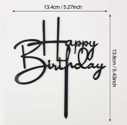 Décoration de gâteau en lettres design moderne motif HAPPY BIRTHDAY