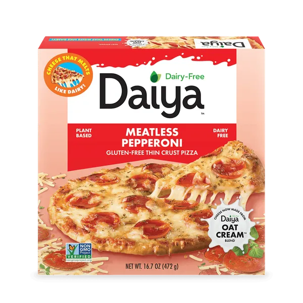 DAIYA - Pizza Pepperoni Végétarienne Sans Produits Laitiers & Sans Gluten