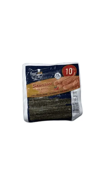 RESTOR - Saucisses de poulet épicées x 10pcs - 340g