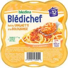 BLEDINA - Blédichef spaghetti bolognaise 250g – Dès 12 mois