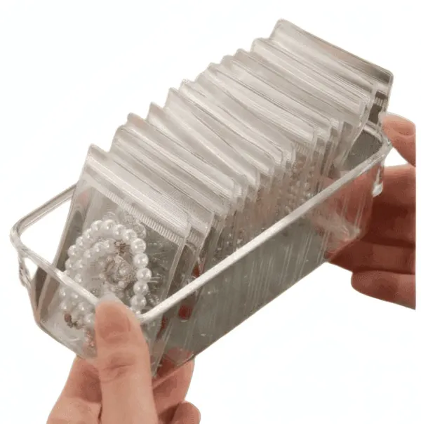 Sacs à Bijoux Transparent PVC – Refermables à Fermeture – Lot de 30 Pièces