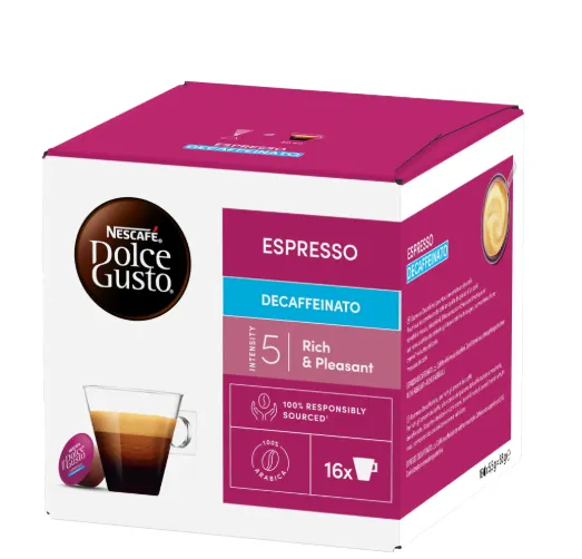 NESCAFÉ DOLCE GUSTO - Capsules de café espresso decafféiné x 16