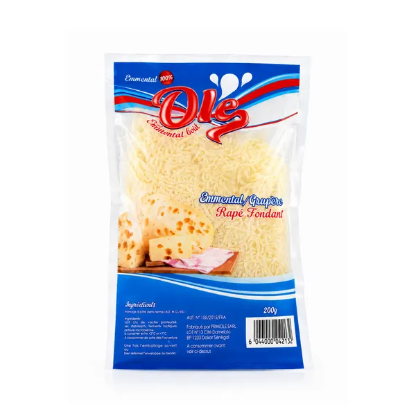 OLE – Fromage Emmental / Gruyère Râpé et Fondant – 200 g