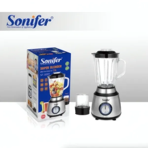 Blender Électrique Sonifer SF-8097 avec Bol en Verre