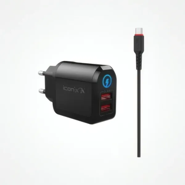 Chargeur Mural ICONIX IC-HC1025 - 12W USB/MICRO