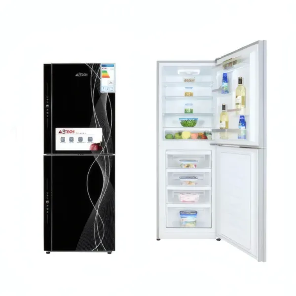 Réfrigérateur ASTECH FC387BLK-VE combiné 4 tiroirs grande capacité noir