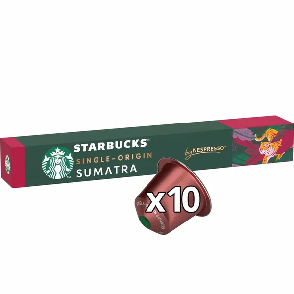 STARBUCKS-Café Capsules Sumatra Intensité 10 Compatible Nespresso -10 capsules