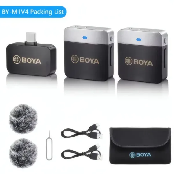 Système Micro Cravate Sans Fil BOYA BY-M1V4 pour 2 Personnes