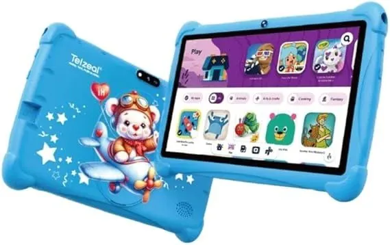 Tablette Telzeal P602 – Écran HD 7 pouces, Android 10.1, WiFi 5G, double caméra, 4 Go de RAM, 128 Go de stockage, batterie 3000 mAh