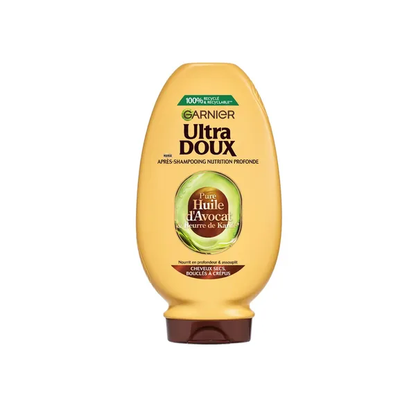 Après-shampoing Nourrissant Cheveux Bouclés à Frisés – Avocat & Karité (Garnier Ultra Doux)