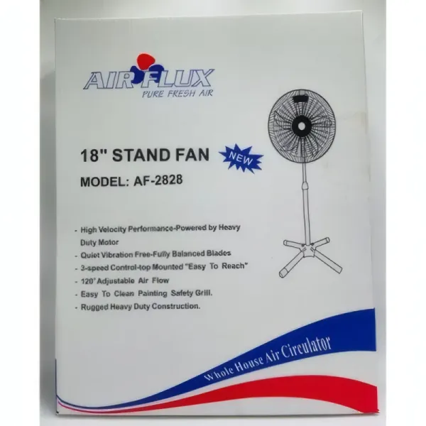 Ventilateur Sur Pied AIRFLUX AF-2828 - 18 pouces avec 3 Vitesses