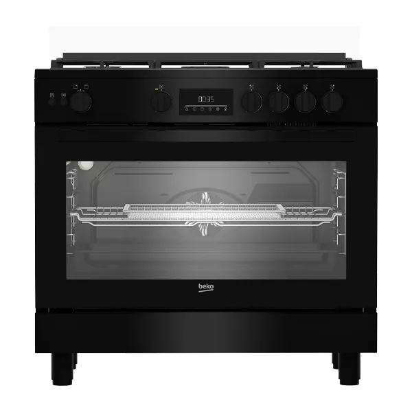 Cuisiniere Beko 5 feux 90X60 à Gaz Noir BGGR11225GB