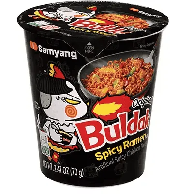 Buldak – Shin Ramyun Nouilles Instantanées au Poulet Épicé et Sauce – 70 g
