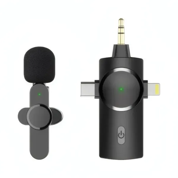 Micro Cravate Sans Fil AP031 3 en 1 avec Réduction de Bruit