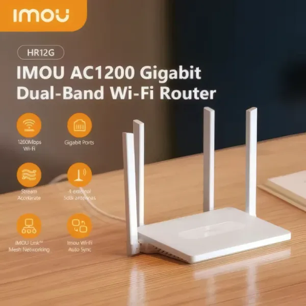 Routeur WiFi Dual Band Imou HR12G AC1200 - 4 Ports Gigabit