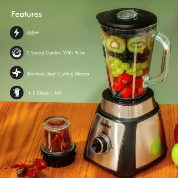 Mixeur de Jus 2 en 1 GEEPAS GSB44076 en Acier Inoxydable